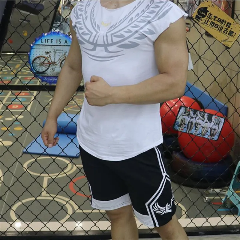 Летом футболка с коротким рукавом мужской свободный и быстросохнущий