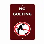 Нет надписи на тему игры в гольф, знаки парка, запрещение парка, защитный знак, жестяной знак 12x16