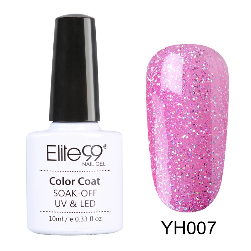 YH007 Elite99 10 мл розовый цвет УФ Гель-лак Полупостоянный праймер верхнее покрытие гель лак для ногтей, маникюр гель лак для ногтей - Цвет: YH007