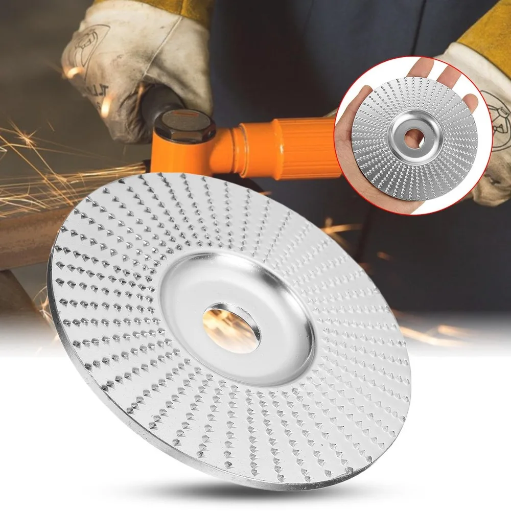 

JUSTINLAU Flat 100x16mm Golden Chrome Wood Carving Disc Grinding Wheel Sanding Abrasive Disc for Angle Grinder