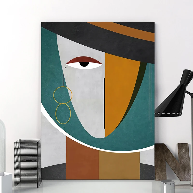 Безрамный модный абстрактный персонаж картина маслом на стену Художественная