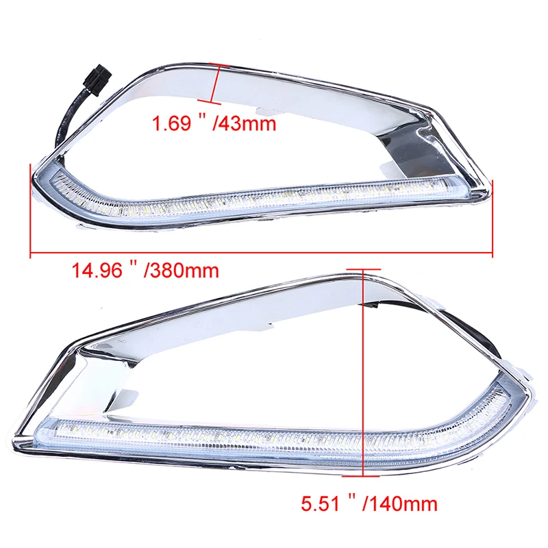 Дневные ходовые огни POSSBAY белые и желтые светодиодсветодиодный дневные для Chery