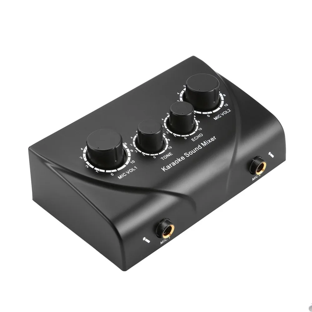 Karaoke Machine Professional Sound Mixer Mini Echo Digital Audio System Devices Microphone Console US Plugs | Электроника