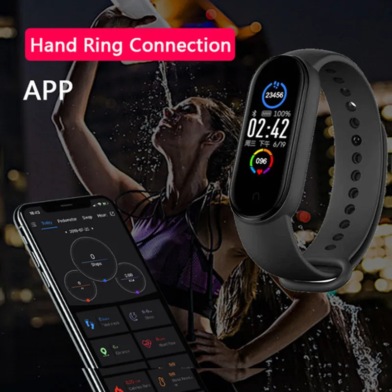 m5 smart watch men women heart rate monitor blood pressure fitness tracker smartwatch band 5 sport watch for ios android free global shipping