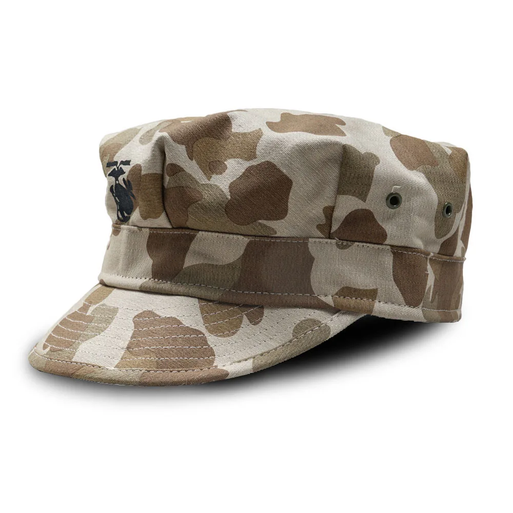 

WWII WW2 US HBT PACIFIC CAMOUFLAGE CAMO MARINE CORPS CAP HAT