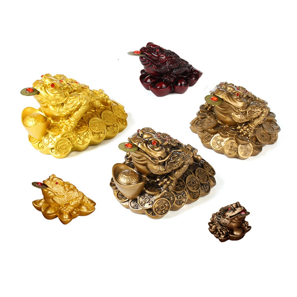 

Chinese Golden Frog Toad Coin Feng Shui Toad Money LUCKY Fortune Wealth Home Office Decoration Tabletop Ornaments Lucky Gifts