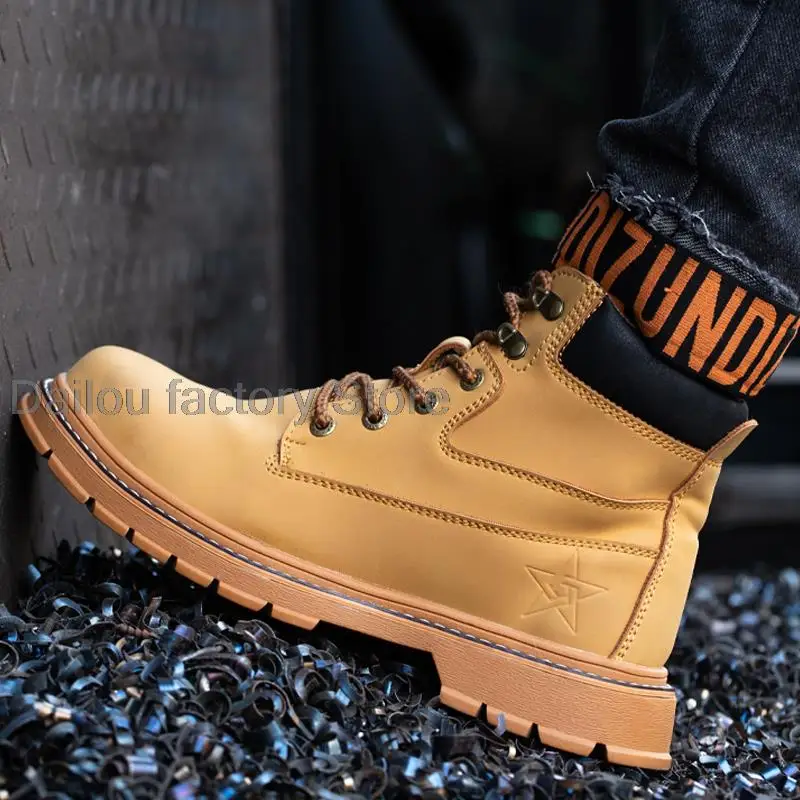 Высококачественная рабочая обувь для ботинок Martin Мужская защитная кожаные