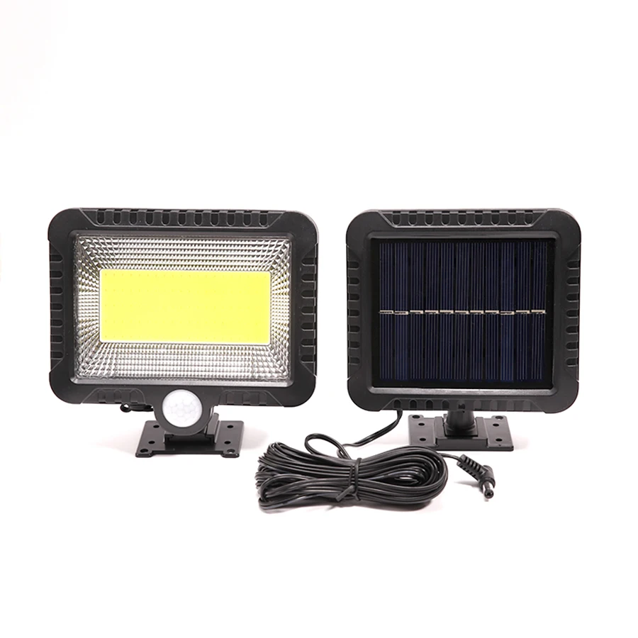 100LED COB Солнечный светильник 56 светодиодный s открытый светодиодный солнечный датчик движения тела Солнечная лампа прожектор светильник s садовый светильник для газона украшение - Испускаемый цвет: 100LED COB