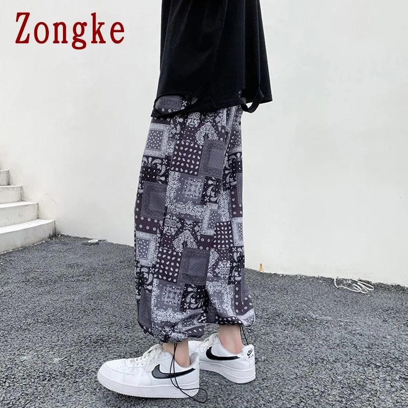 

Zongke Casual Men's Pants Harajuku Men Clothing Japanese Streetwear Men Pants Fashion Trousers Ankle-Length M-5XL 2021 New