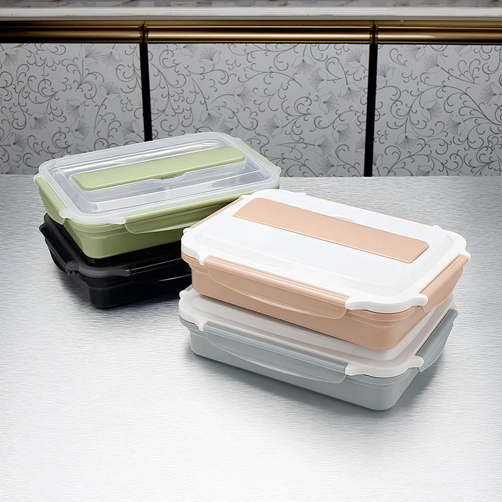 Ланч-бокс из нержавеющей стали с 3/4 ячейками для микроволновой печи герметичный