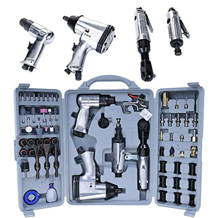 

71PC AIR TOOL KIT/ 1/2"AIR IMPACT WRENCH/3/8"AIR RATCHET WRENCH/150MM AIR HAMMER /MINI AIR DIE GRINDER