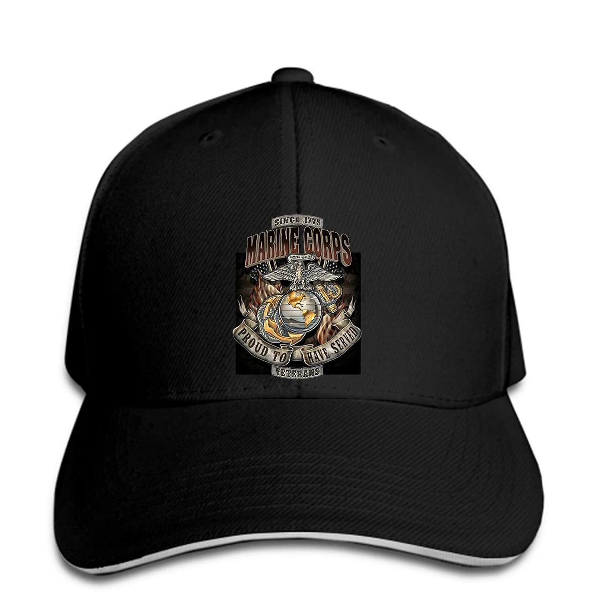

Baseball cap US MARINE CORPS Print hat MILITARY USMC PROUD TO HAVE SERVED VETERAN