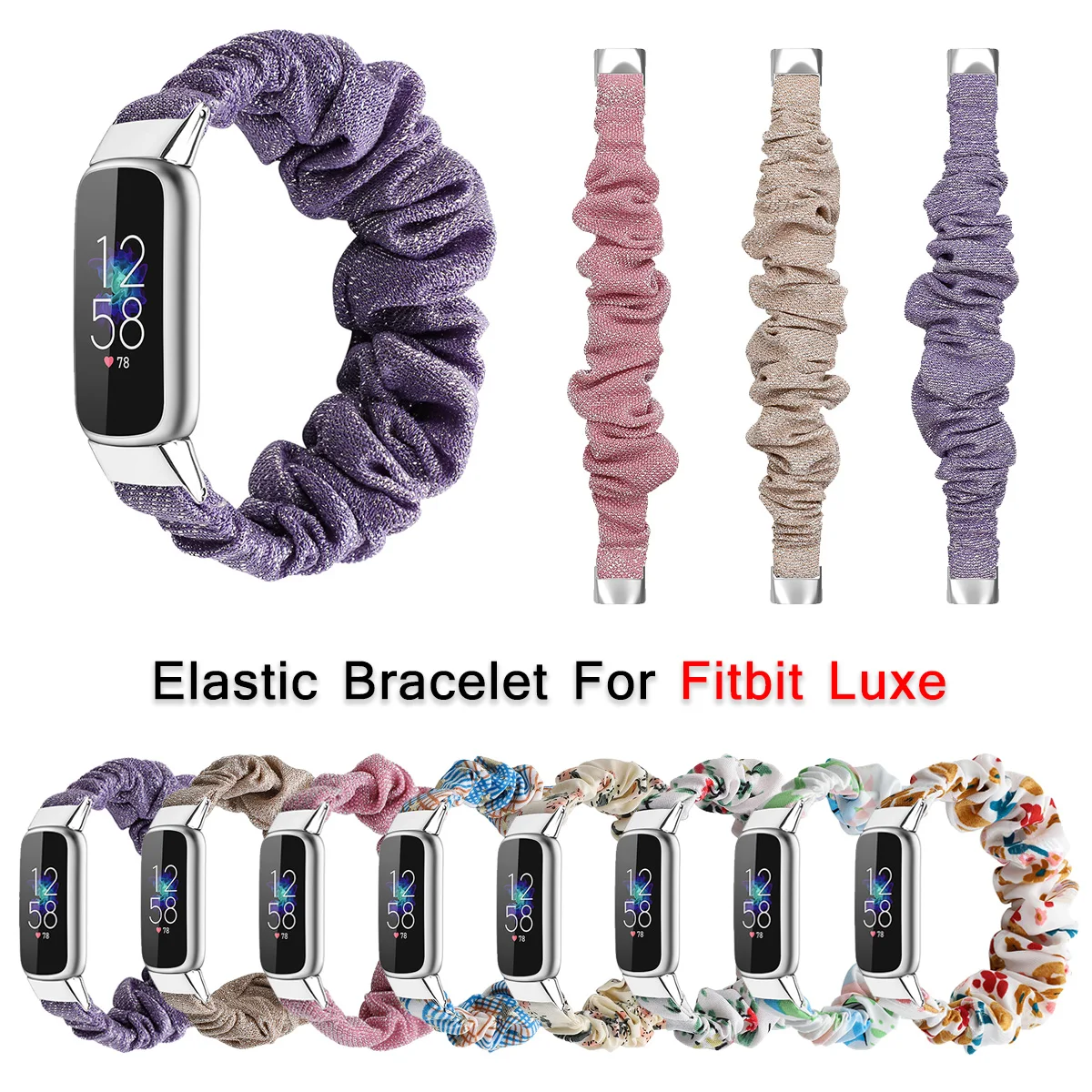 Elastic Band For Fitbit Luxe Strap For Fitbit Luxe Bracelet Smart Watch Accessories Women Wrist Sports Watchband Colorful Belt