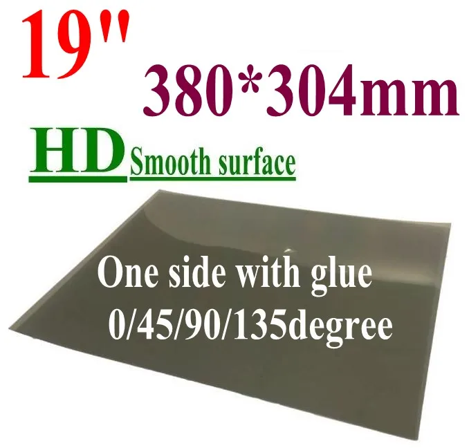 1 шт. 19-дюймовый 380*304 мм Гладкая поверхность 0 45 90 135 градусов поляризационный