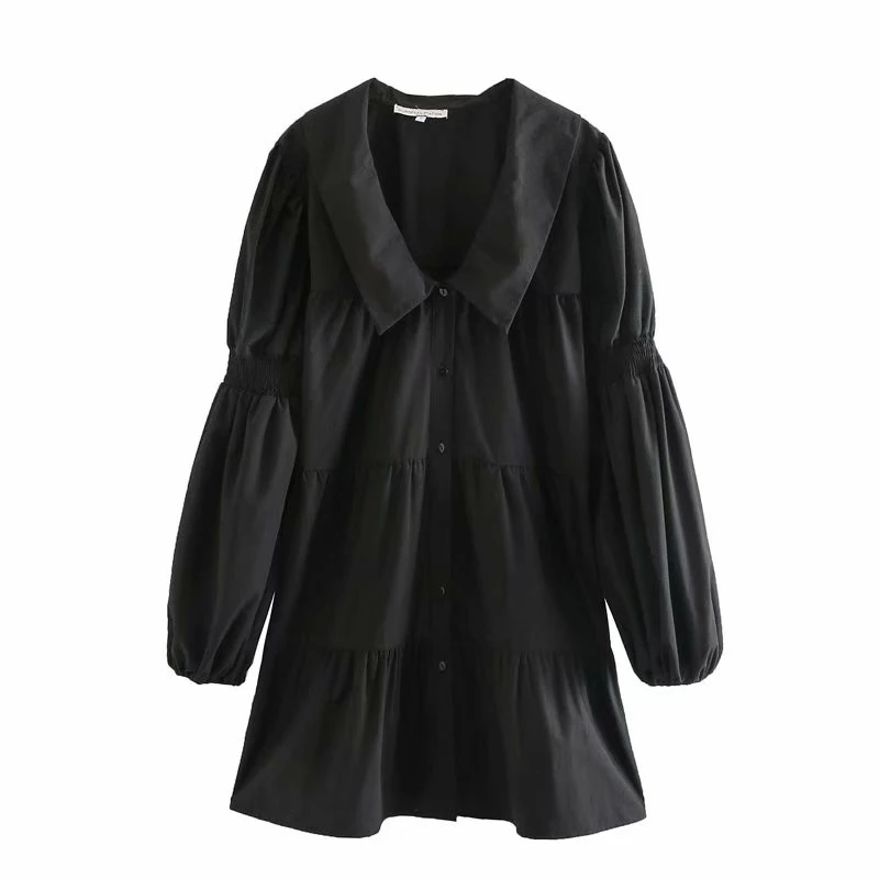 Женское платье с v образным вырезом za элегантная драпировка Черное мини вечерние