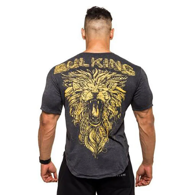 

2021 New large-type Men Compression T-shirt men Sporting Skinny Tee Shirt Male Gyms Running T-shirt Fitness Sports men t-shirts