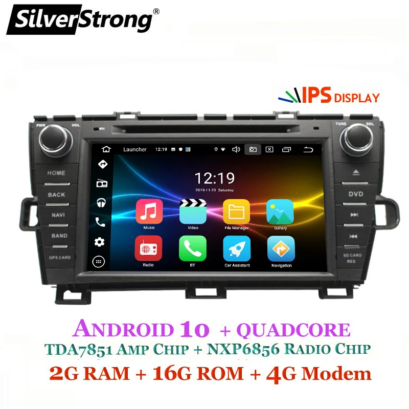 SilverStrong 8 дюймов Android9.0 автомобильный DVD для Toyota Prius dvd левая рука правая рука радио 4 г Модем wifi prius android опционально DSP
