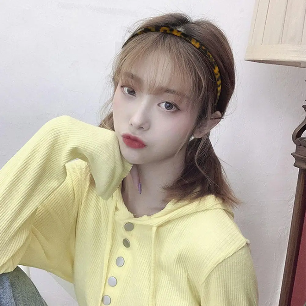

Tortoiseshell Headband For Women Girls Acetate Sheet Hairband Thin Simple Hair Hoop Fashion 2021 Headwear Hair Accessories O5d3