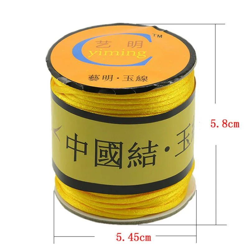 2 5 мм 24 м/рулон сатиновый нейлоновый шнур с китайским узлом разные цвета веревка