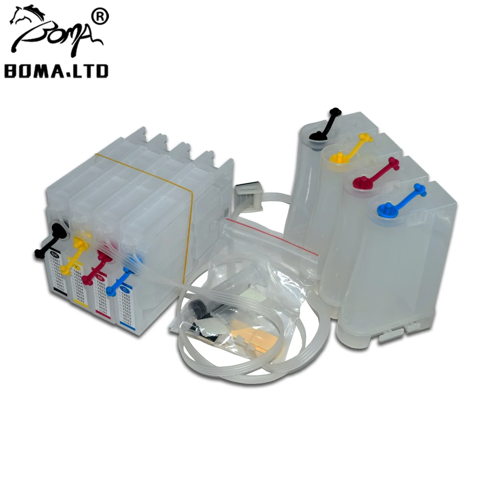 Система СНПЧ T7561 T7551 Bulk Ink с чипом автоматического сброса для EPSON WF-8010 WF8010 WF-8090 WF-8510