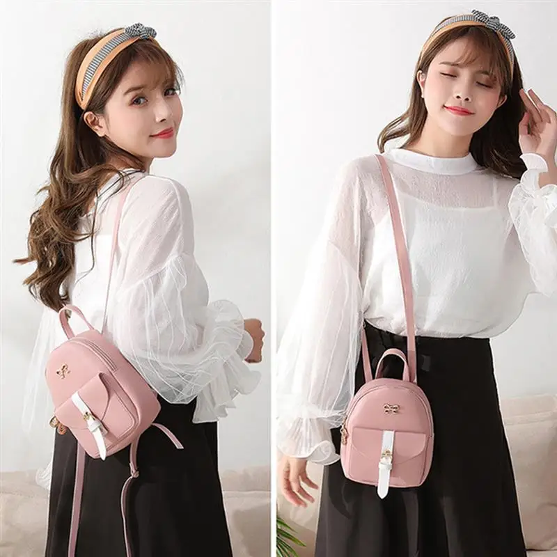 Мини рюкзак из искусственной кожи для девочек модная маленькая сумка на плечо с