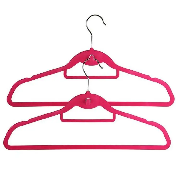 Koop Multi-Functionele Rij Van Kleding Winkel Hangers Met Haak Anti-Slip Massaal Hangers Zonder Trace Zwarte Hangers 44.50cm
