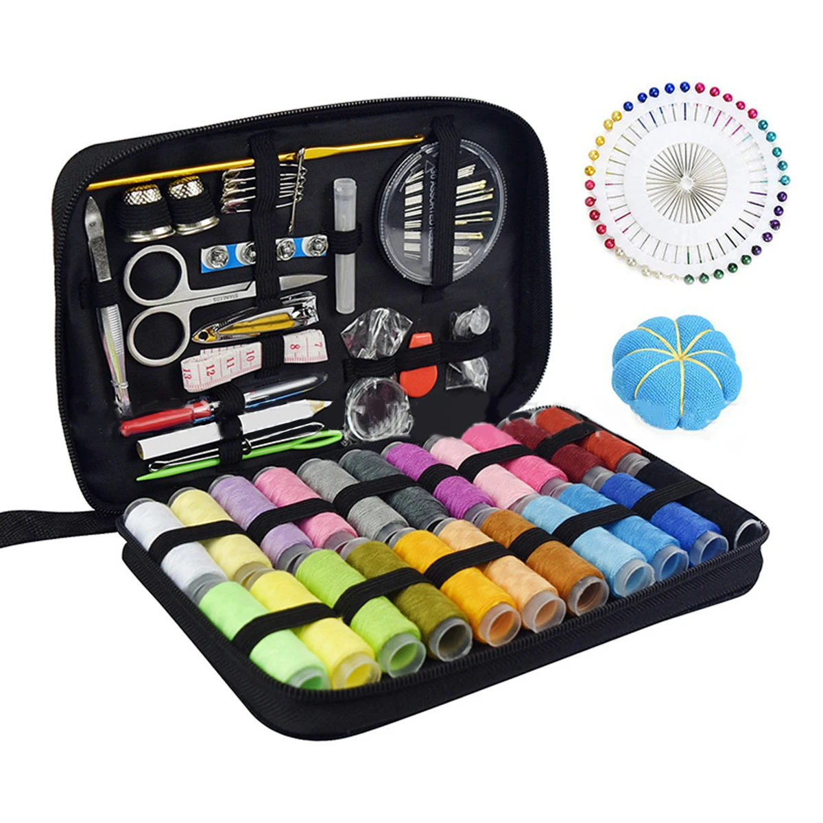 

126 шт./компл. Портативный путешествия швейный набор игл и набор ниток набор «сделай сам» для начинающих аварийного Применение будет идеальн...