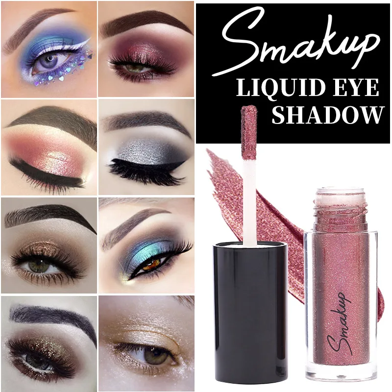 

10 Color Shiny Liquid Eyeshadows Long Lasting Waterproof Pearlescent Sexy Charming Sequin Eyeshadow Female Beauty Cosmetics