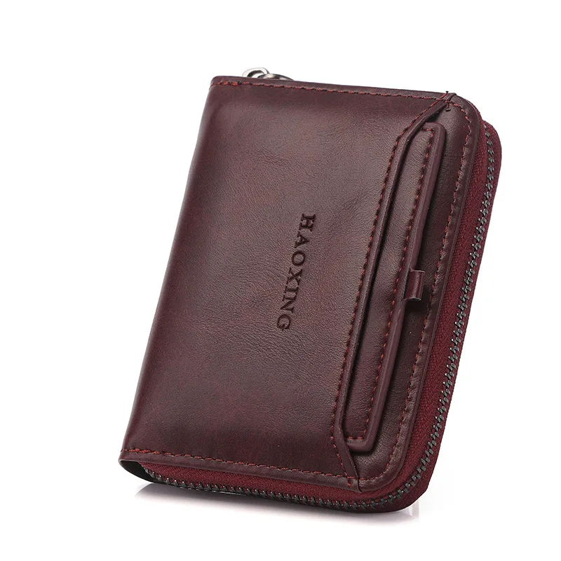 

Hot Sale Vintage Men's Short Wallet Wholesale Cross-border Business Purse Multi-functional Large Money Bit Vertical Zero Wallet