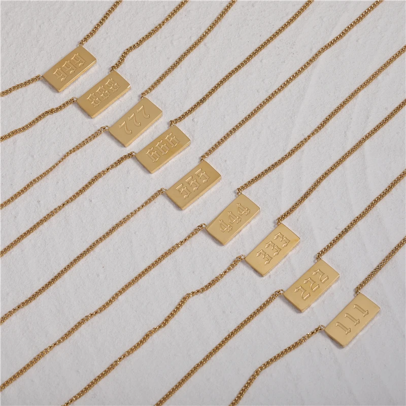 Joolim Jewelry Wholesale No Fade Simple Number Pendant Necklace Waterproof Gold | Украшения и аксессуары
