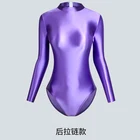 Комбинезон спортивный DROZENO, 18 цветов, с высоким воротником, на молнии, сексуальный, Шелковый