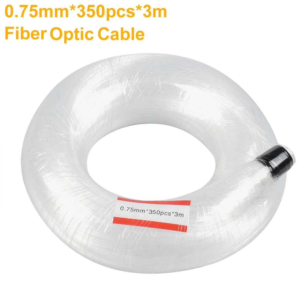 

0.75mm*350PCS*3M End Glow Plastic Fiber Optic For DIY Starry Sky Ceiling Child Room Bedroom Car Decoration