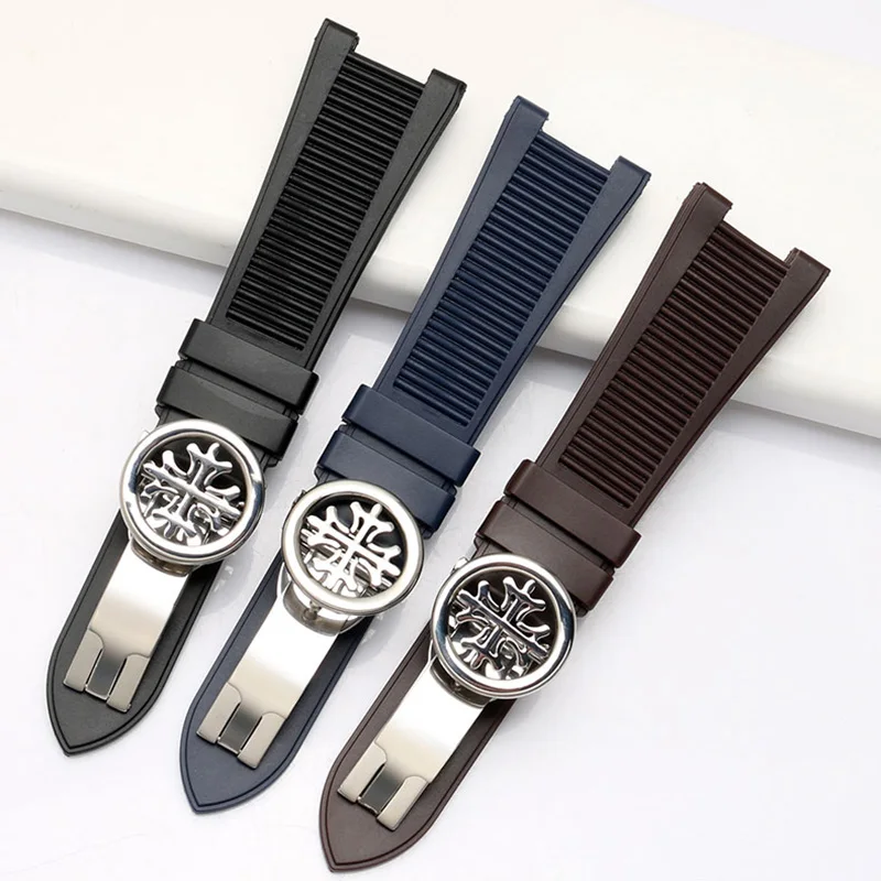 Ремешок shengmeirui для мужских спортивных часов patek phillippe из силиконовой резины с