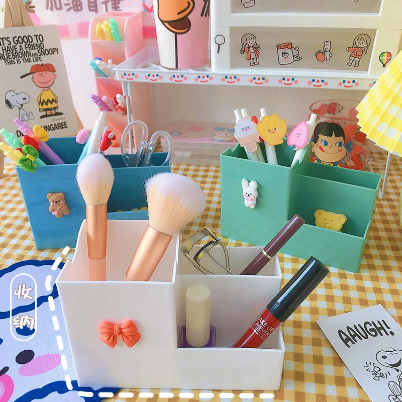

Cute Candy Color Stationery Storage Pen Holder Stand for Pens Desk Accessories Makeup Organizer School Supplies