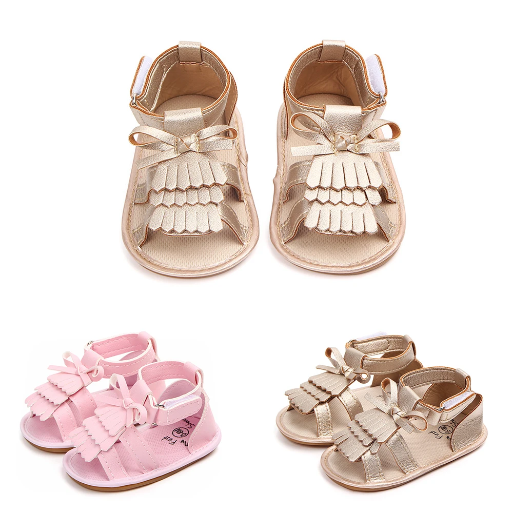 

Summer Baby Toddler Shoes Girls Leisure Sports First Walkers Newborn Leather Soft Sole Prewalker