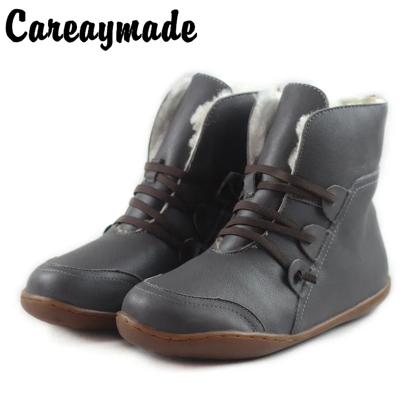 Женские сапоги из натуральной кожи теплые хлопковые ручной работы|female ankle boots|female