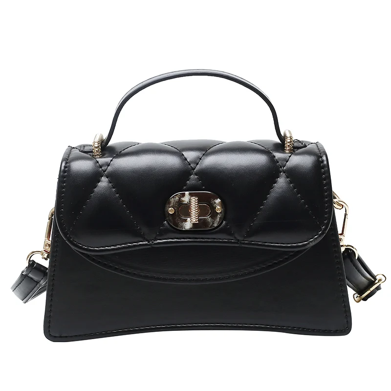 

Female Small Elegant Tote bag 2021 Fashion New High-quality PU Leather Women's Designer Handbag Lock Shoulder Messenger Bag