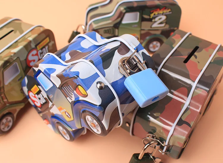 Копилка для монет в форме автомобиля копилка с замком подарки детей WB610|Копилки