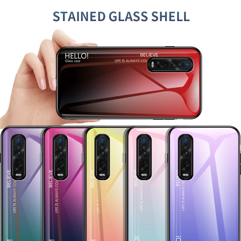 Градиентный телефонный чехол для Oppo Find X2 Pro Reno 2 Z Ace Realme 6 Realme5 A9 2020 K3 | Мобильные
