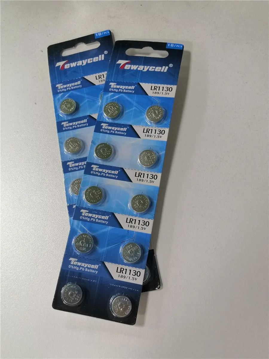 2 упаковки 20 шт./лот 0% Меркурий 1 5 V AG10/LR1130 кнопка батареи часы Индукционная лампа