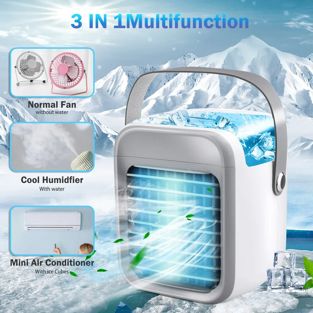 

Portable Air Conditioner Fan Rechargeable Evaporative Air Conditioner Fan Home Cold Systems Desk Fan