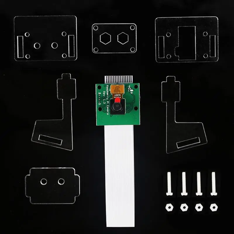 

1Set Transparent Acrylic 5MP Camera Holder Clear Support Bracket Case for Raspberry Pi 1-4 for V2 Official Camera Kit