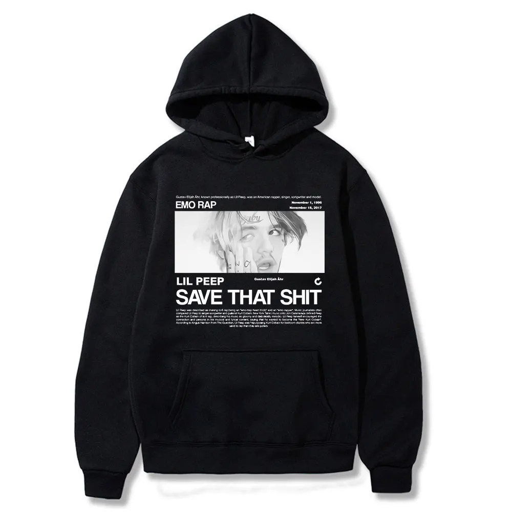 

Лидер продаж 2021, удобные забавные классические модные хлопковые толстовки с рисунком аниме Lil Peep, одежда с длинными рукавами, одежда для пар, свитшоты