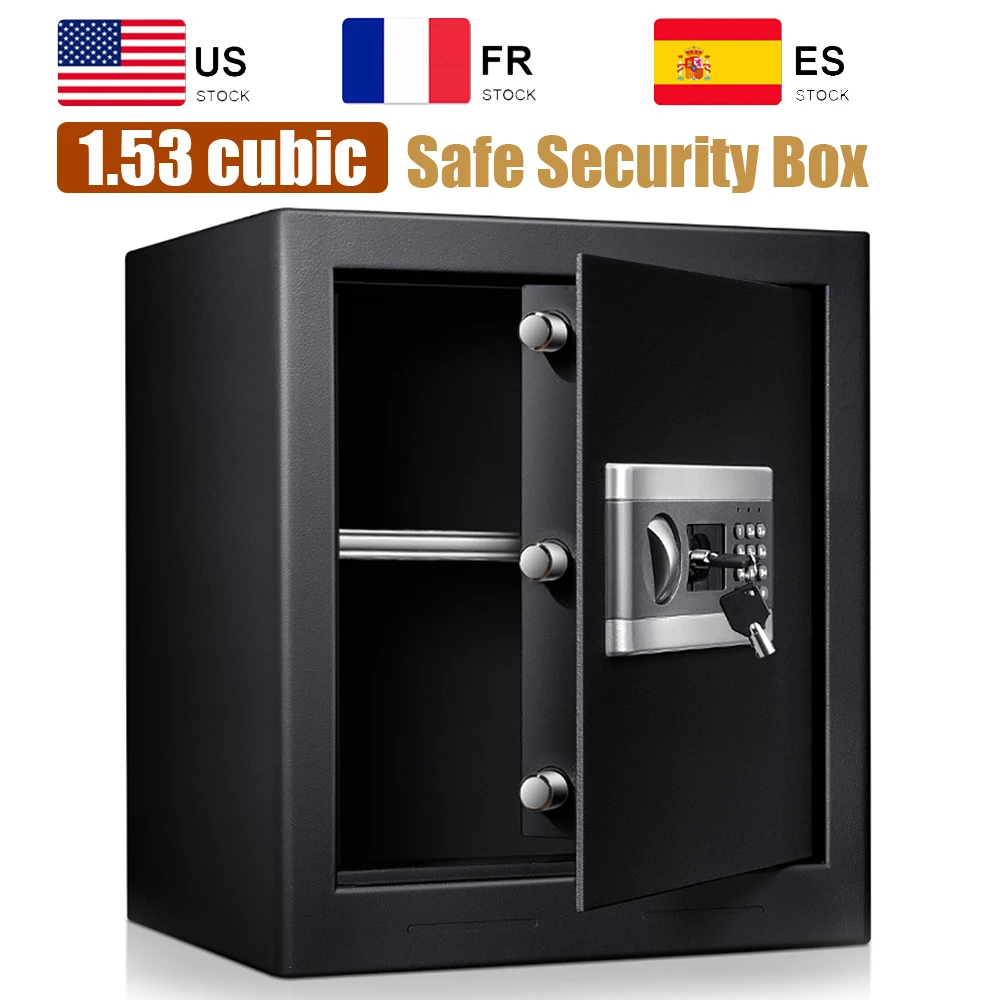 

EU US UK Stock 1.53cub Feet Electronic Digital Safe Cabinet Security Box Fireproof Waterproof Lock Box with Keypad LED Indicator