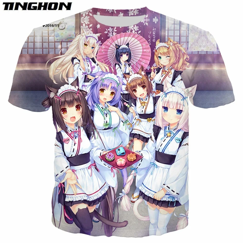 Худи игровое Nekopara с 3D принтом для мужчин и женщин кофта бега аниме девочек