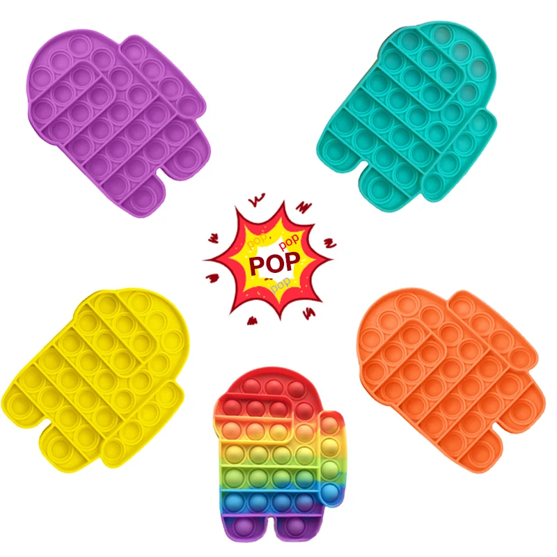 

POP Robot Color Fidget Toys for Children Antistress Fun Relieve Pressure Figet Toys Kit Squishy Cognitive Card Pimples Squeeze