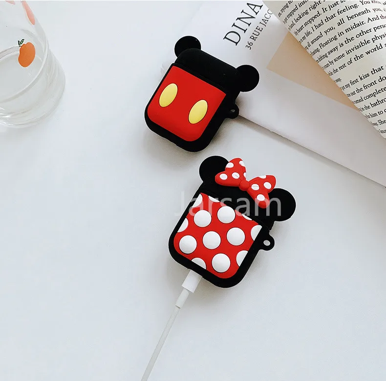 Милый мультяшный беспроводной Чехол для наушников для Apple AirPods силиконовый чехол для зарядки наушников Защитный чехол для AirPods