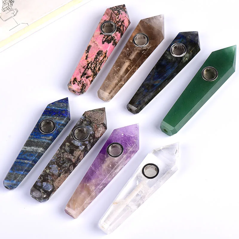 1 шт. курительная трубка из натурального камня для табака портативный ручной