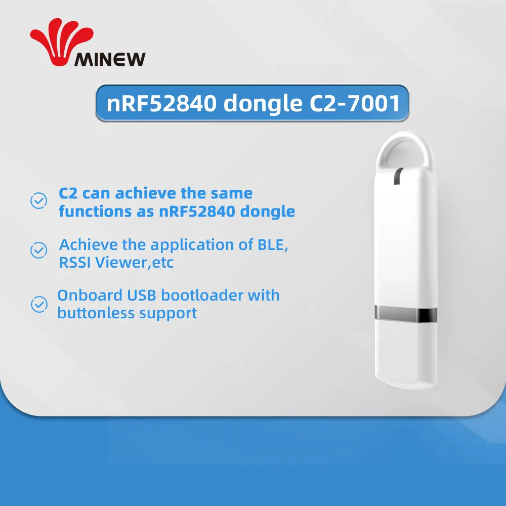 Minew C2-7001 Nordic nRF52840 BLE 5 0 usb-ключ с предварительно загрузчик для программы
