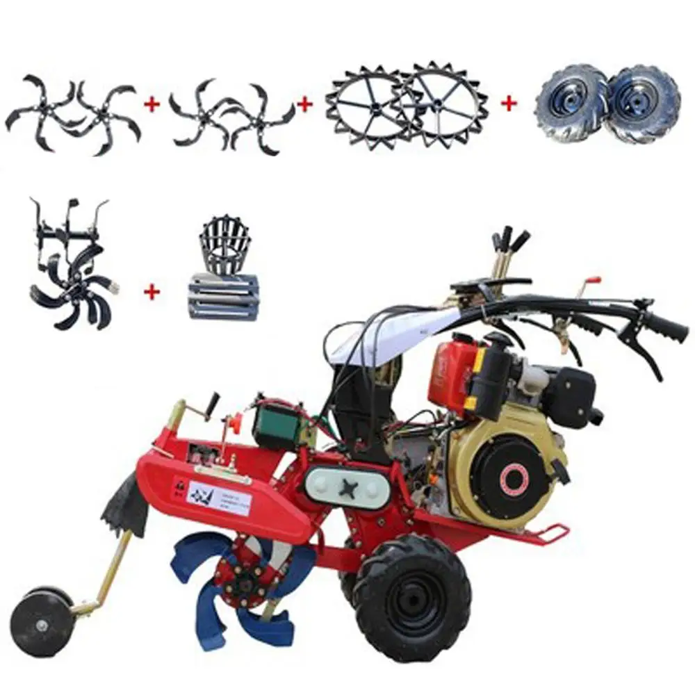 Многофункциональный небольшой дизельный роторный культиватор